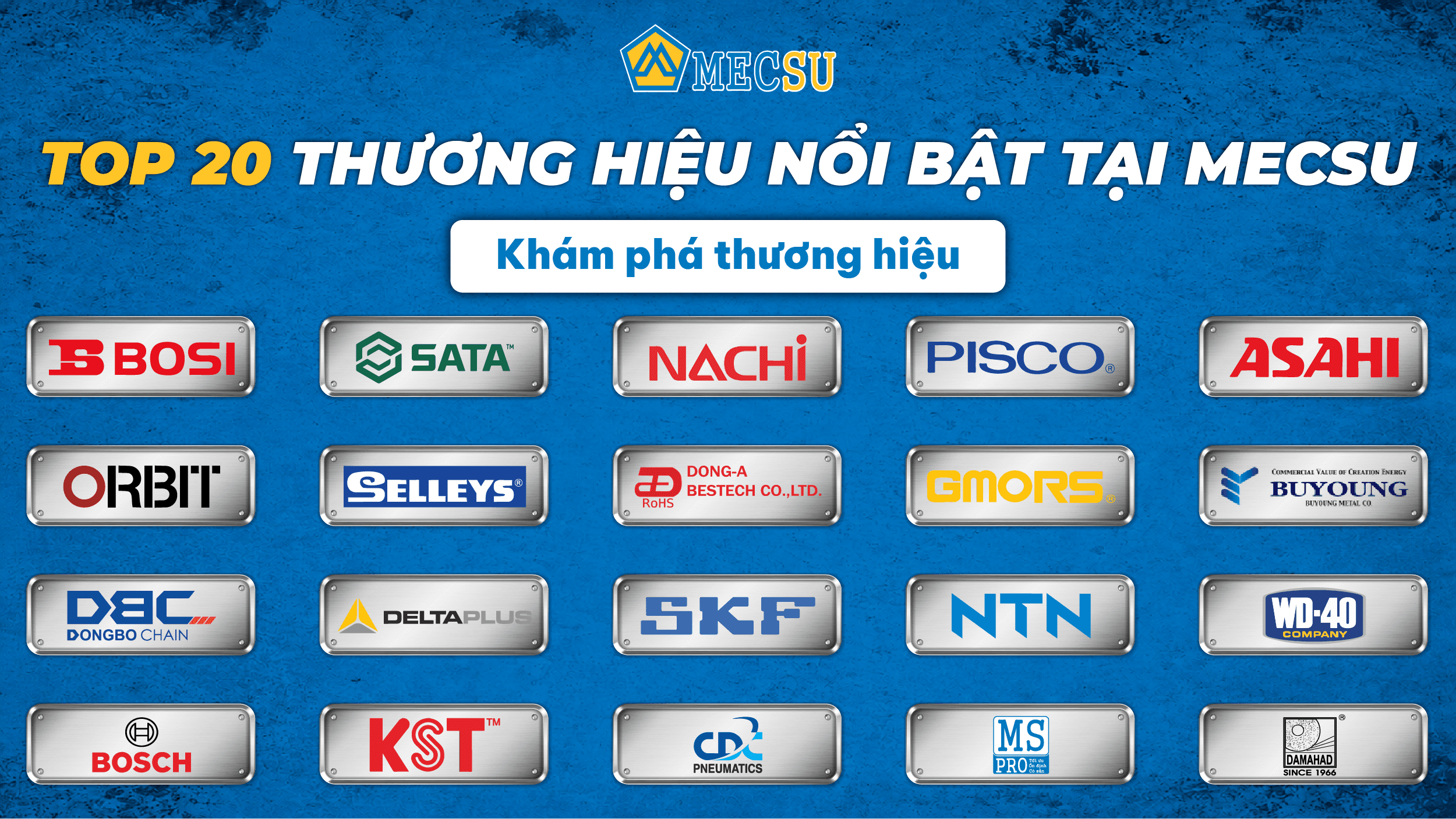 Top 20 thương hiệu nổi bật tại Mecsu