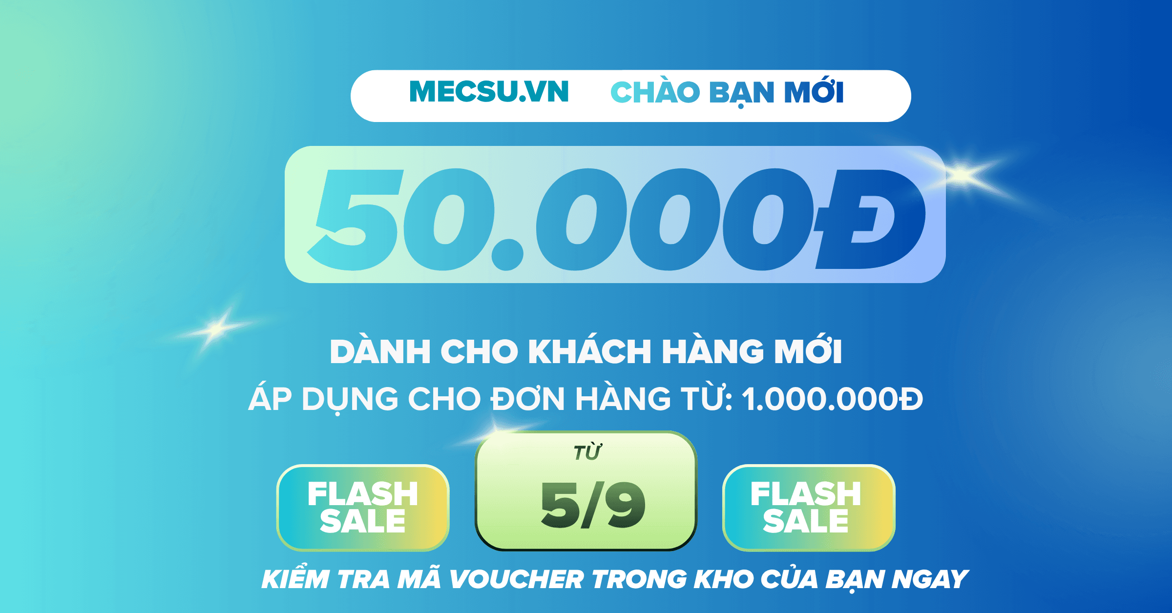 Voucher 500.000đ dành cho khách hàng mới áp dụng cho đơn từ 1.000.000đ