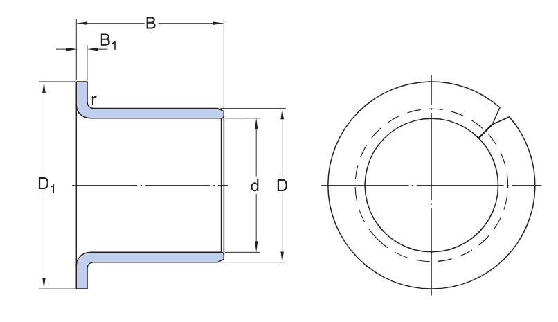 Bản vẽ kỹ thuật Ống Lót Trơn ID25xOD28mm SKF PRMF 252825