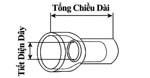 Bản vẽ kỹ thuật Đầu Cosse Chụp Nối Dây 8 mm2 KST CE8