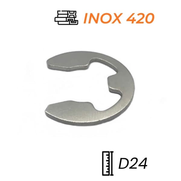 Phe Gài Trục Chữ E Inox 420 D24