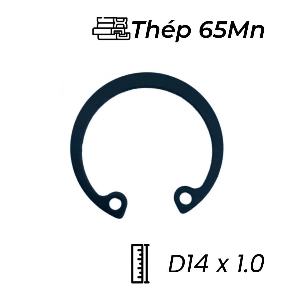 Phe Gài Lỗ Thép 65Mn DIN472 D14x1.0 (50Cái/Bịch)