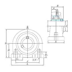 Bản vẽ kỹ thuật Gối Đỡ Hình Omega Nhỏ Gọn UCPA 50x57.2x113 mm Koyo UCPA210