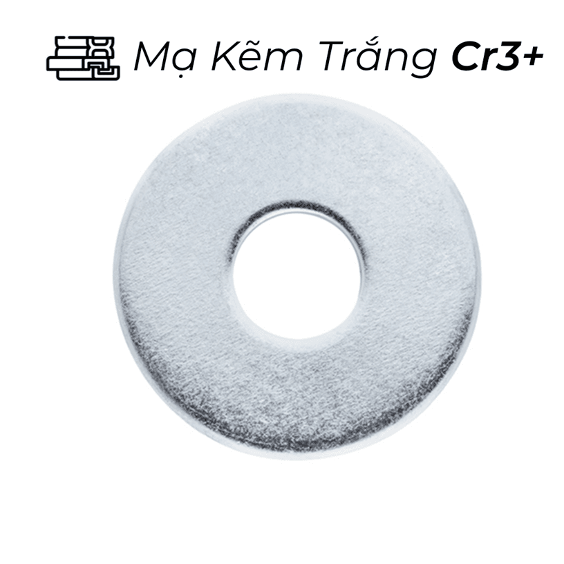 Lông Đền Phẳng Thép Mạ Kẽm Trắng Cr3+ DIN9021 M16