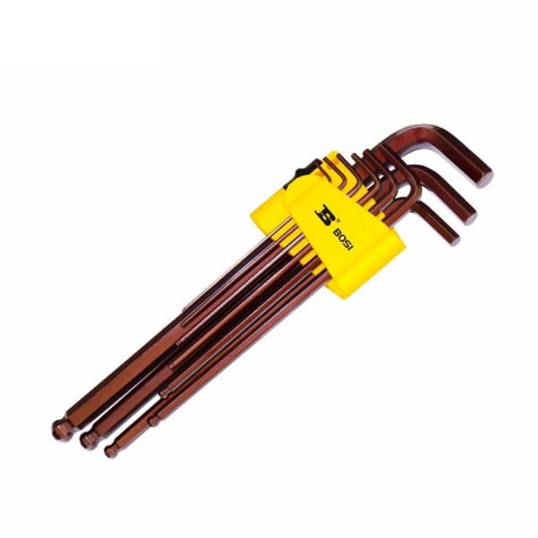 Bộ Lục Giác Đầu Bi Dài 9 Chi Tiết Hệ Mét 213x77 mm Bosi BS426094