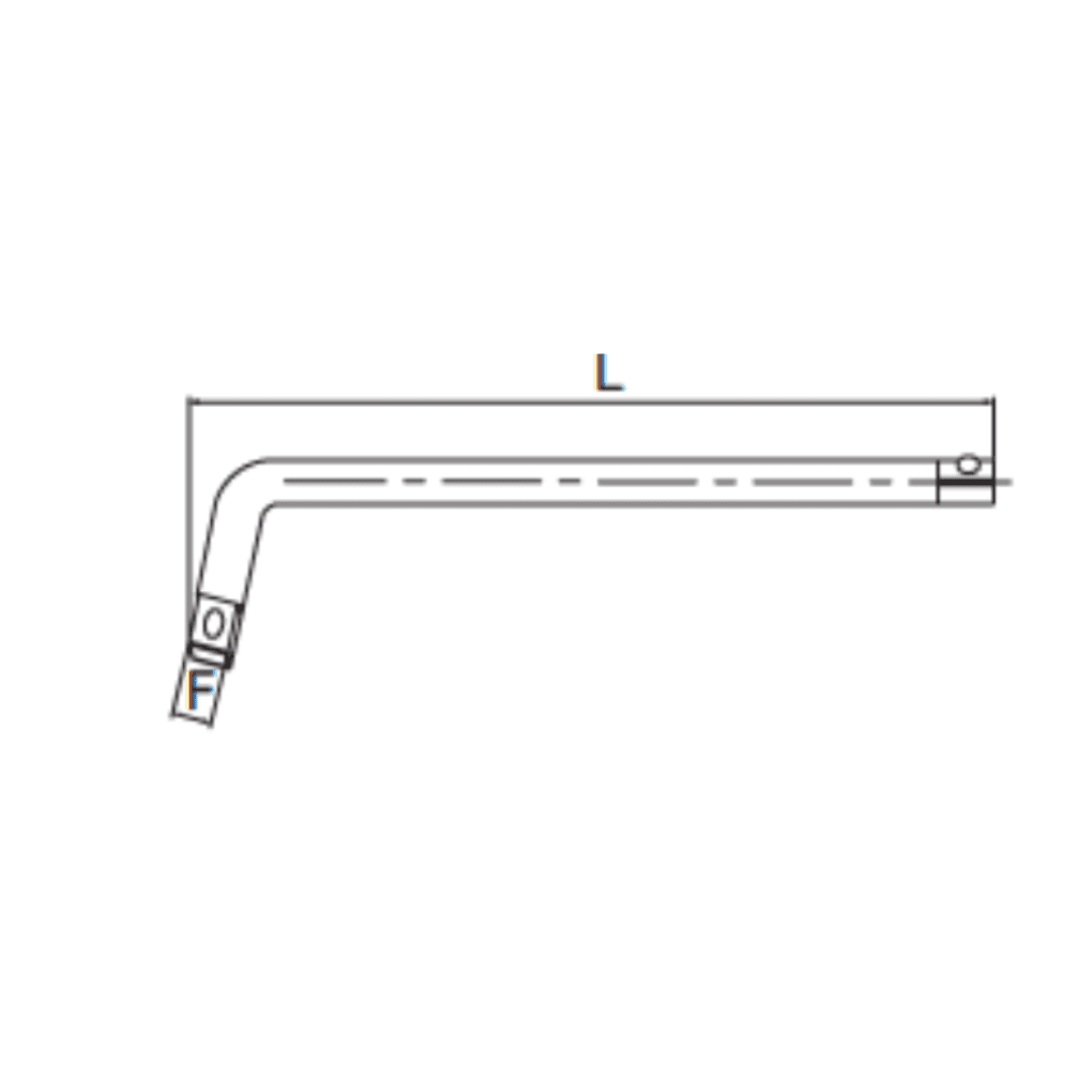 Bản vẽ kỹ thuật Cần Siết Đầu Tuýp Chữ L 1/2 inch SATA 09531
