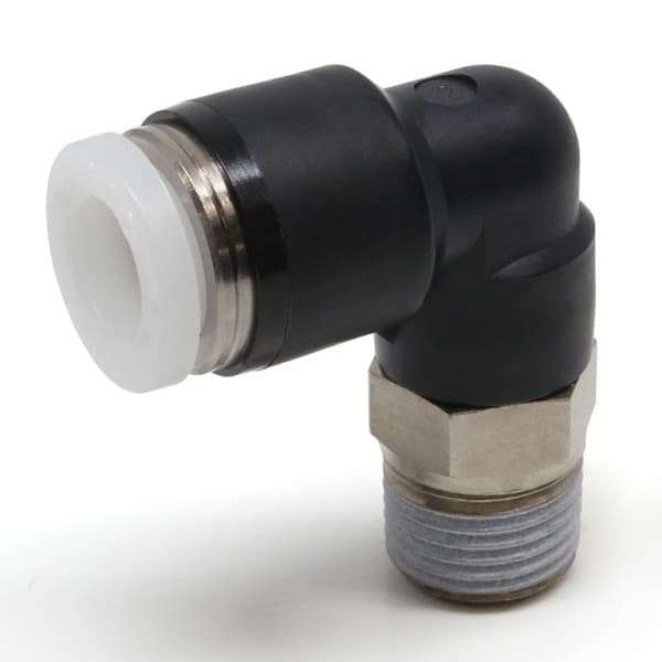 Đầu Nối Nhanh Khí Nén Dạng Cong 90° Ren Ngoài Pisco PL1/4-N1U