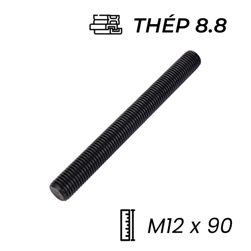 Guzong Thép Đen 8.8 M12x90
