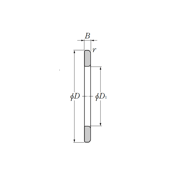 Bản vẽ kỹ thuật Vòng Phớt Chặn 42x60x3.5 mm NTN GS81108
