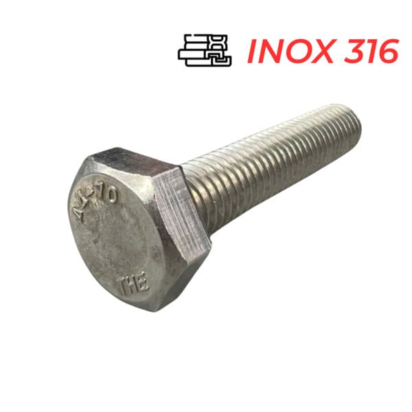 Bulong Inox 316 DIN933 M36x200