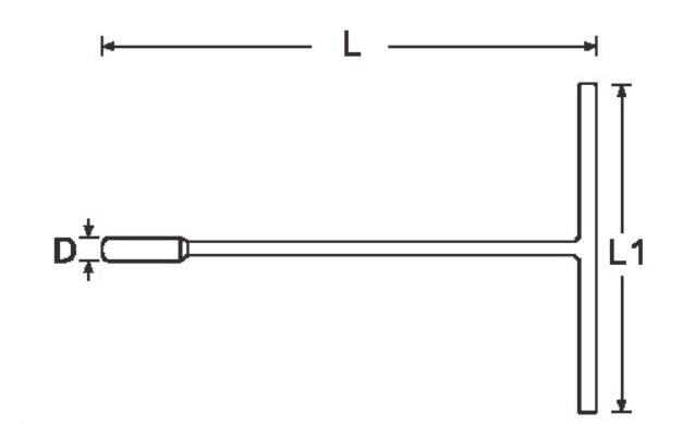 Bản vẽ kỹ thuật Cần Siết Chữ T 13 x 300 mm Bosi BS363413