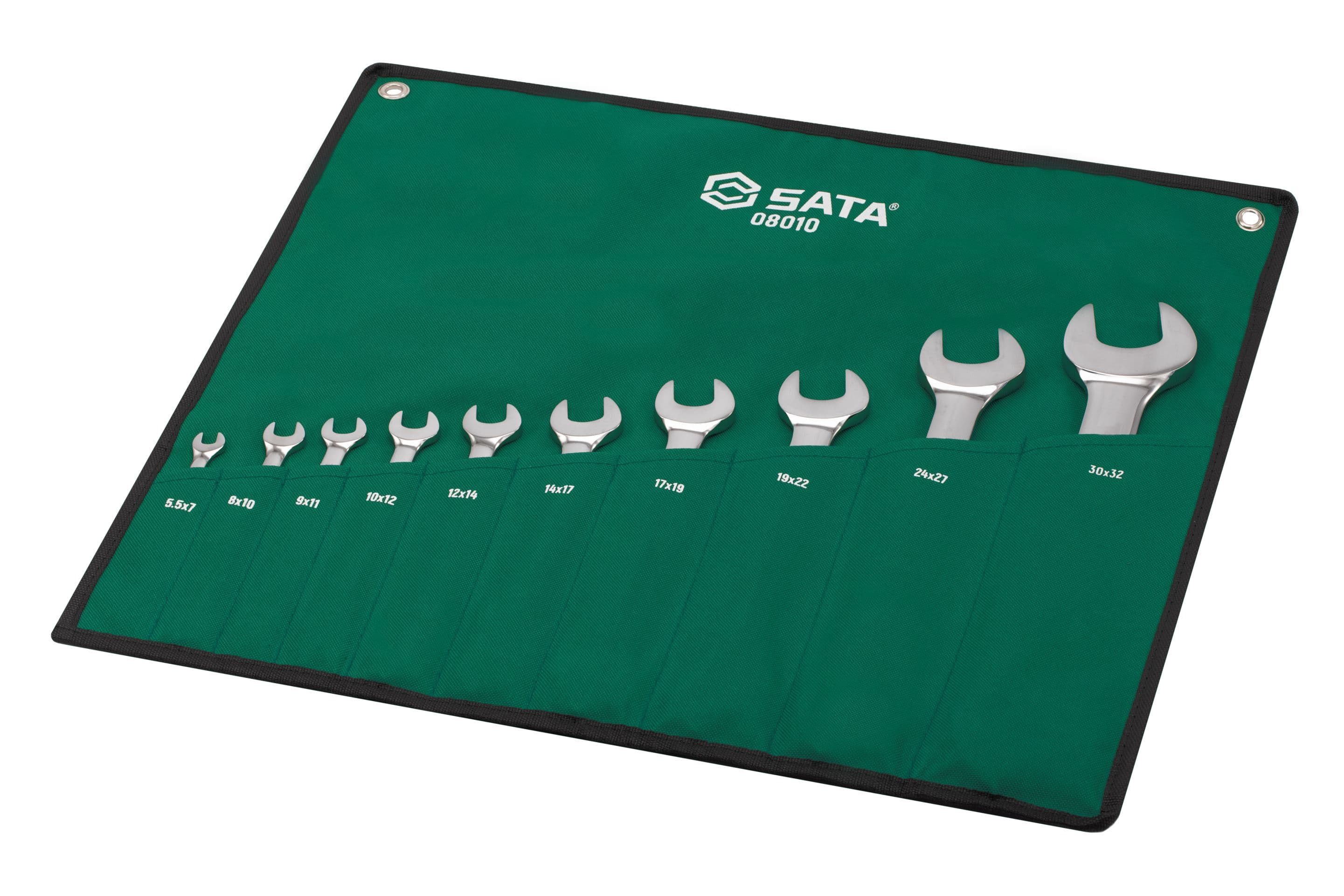 Bộ Cờ Lê 2 Đầu Miệng 10 Chi Tiết (5.5–32 mm) SATA 08010