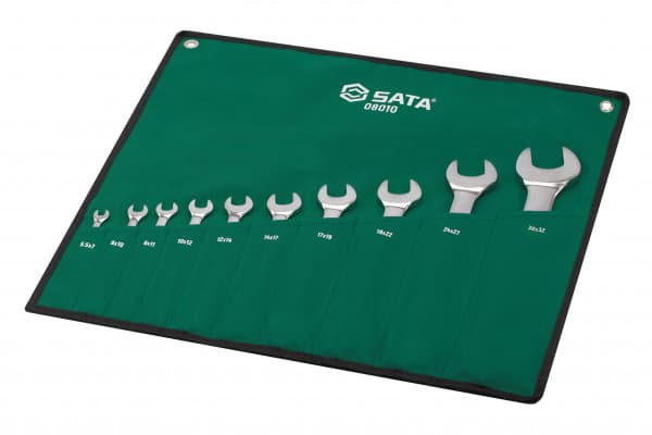 Bộ Cờ Lê 2 Đầu Miệng 10 Chi Tiết (5.5–32 mm) SATA 08010