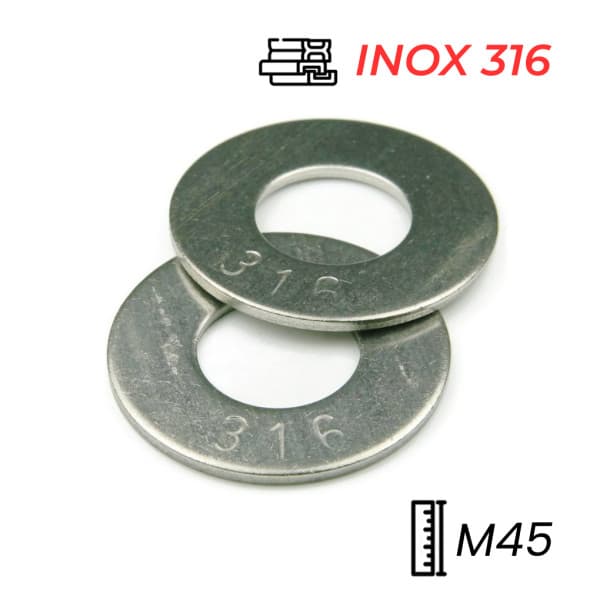 Lông Đền Phẳng Inox 316 DIN125 M45