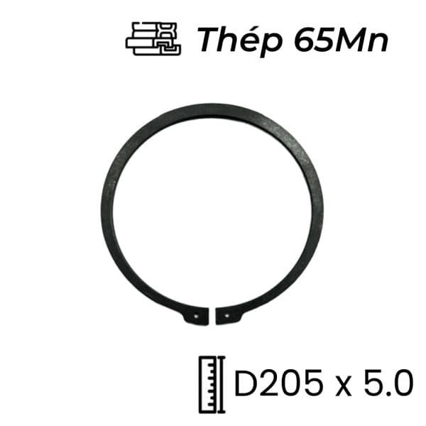 Phe Gài Trục Thép 65Mn DIN471 D205x5.0