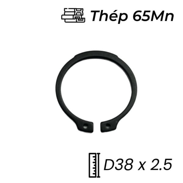 Phe Gài Trục Thép 65Mn DIN471 D38x2.5