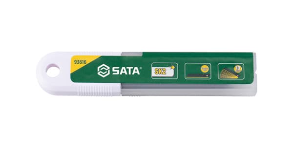 Bộ 10 Lưỡi Dao Rọc Giấy Titan Vàng 8 Răng 18×100 mm SATA 93616