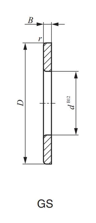 Bản vẽ kỹ thuật Vòng Ngoài Vòng Bi 55x78x5 mm IKO GS 5578