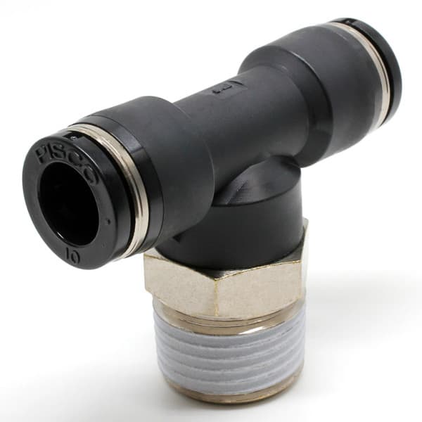 Đầu Nối Nhanh Khí Nén Chữ T Phi 10mm Ren Ngoài R1/2 Pisco PB10-04