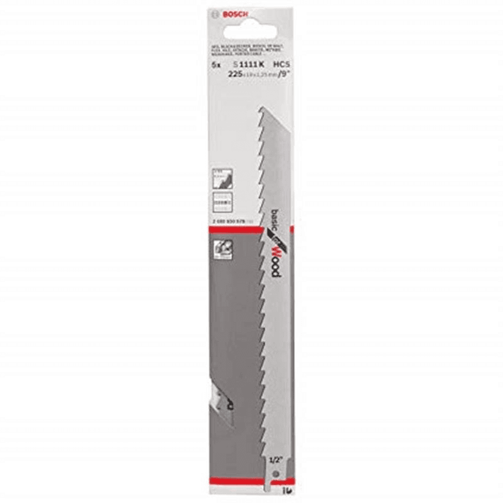 Bộ 5 lưỡi cưa kiếm cho gỗ S1111K Bosch 2608650678