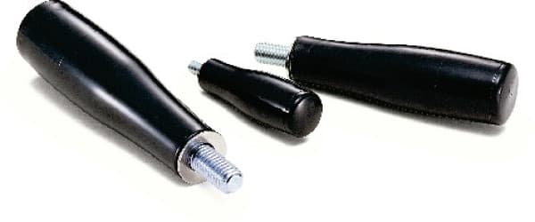 Tay Nắm Xoay Nhựa Đen Phi 18 Ren Ngoài M5 Thép Mạ Chrome NBK Dòng GTR