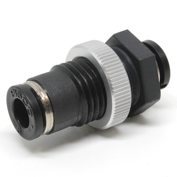Đầu Nối Nhanh Khí Nén Dạng Thẳng Ren Ngoài Lắp Kẹp Vách Pisco PMP6W