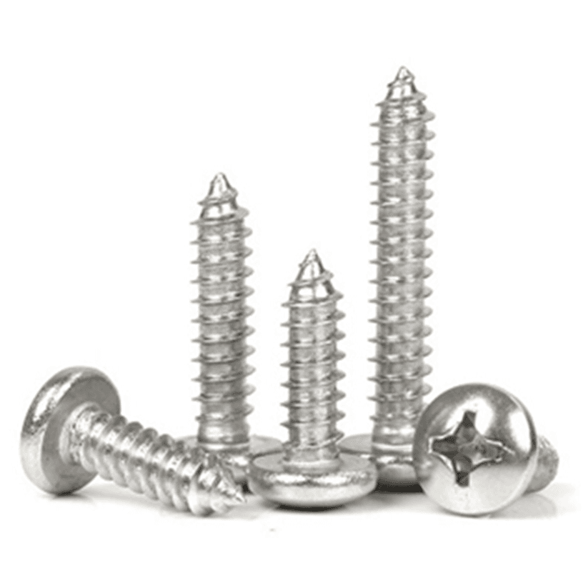 Vít Gỗ Pake Đầu Tròn Thép Mạ Niken St3.5x13mm ( #6 X 1/2)