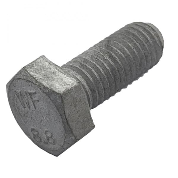 Bulong Đầu Lục Giác Thép Nhúng Nóng Kẽm BSEN14399-3/6 8.8HR M12x50 (1 Tán + 2 LĐP)