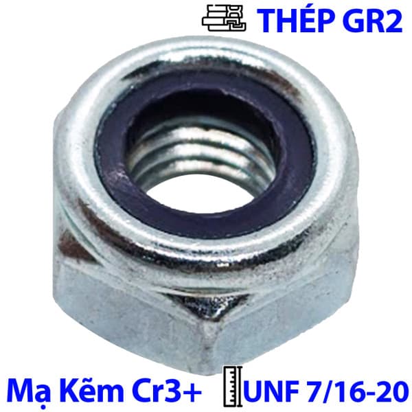 Tán Keo Thép Mạ Kẽm Trắng Cr3+ GR 2 UNF 7/16-20 (NE)