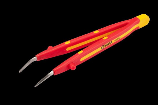 Nhíp Mỏ Nhọn Đầu Cong Cách Điện 1000 V SATA 03183