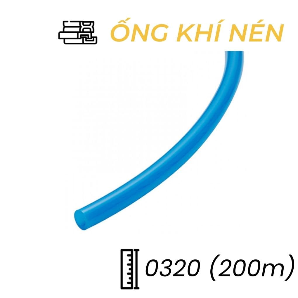 Dây Hơi Khí Nén PU Phi 3 Màu Xanh OD3 x ID2 mm CDC PU 0320 (200m)