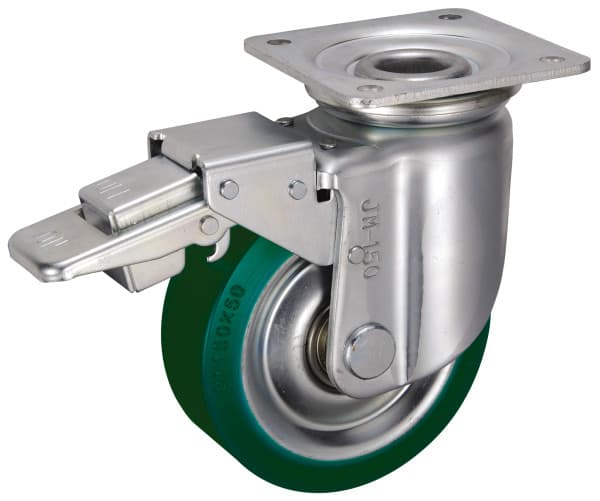 Bánh Xe Tải Nặng PU Xoay Có Phanh D100 UKAI RFJMB-100