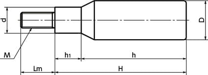 Bản vẽ kỹ thuật Tay Nắm Nhôm Ren Ngoài M5 NBK Dòng HS