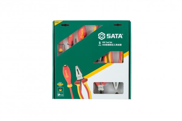 Bộ Kìm Và Tua Vít Cách Điện 9 Chi Tiết SATA 09262
