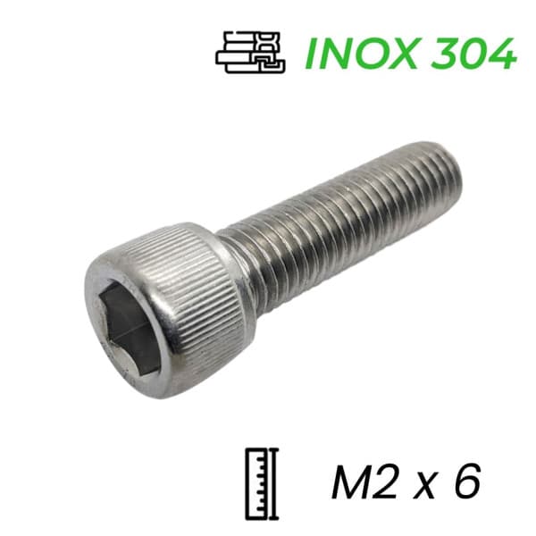 Lục Giác Chìm Đầu Trụ Inox 304 DIN912 M2x6