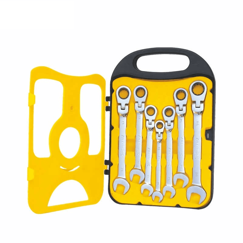 Bộ Cờ Lê Vòng Miệng Tự Động Đảo Chiều 7 Chi Tiết 10-19 mm Bosi BS431607