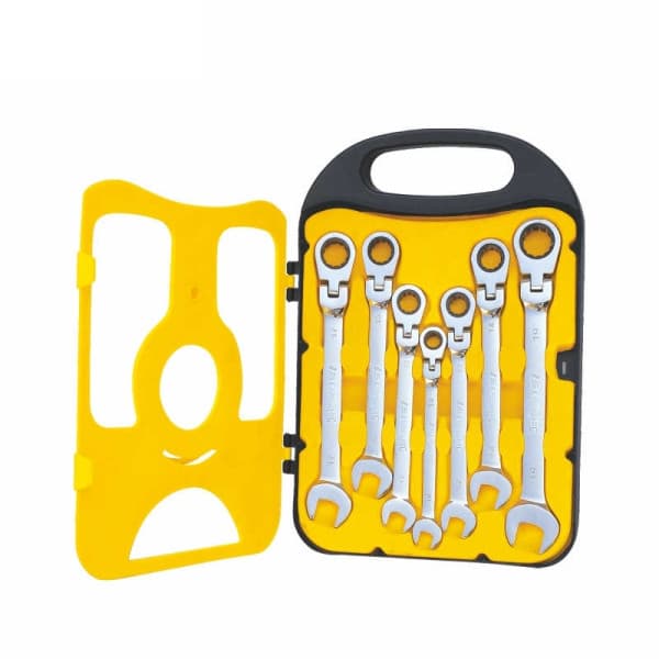 Bộ Cờ Lê Vòng Miệng Tự Động Đảo Chiều 7 Chi Tiết 10-19 mm Bosi BS431607