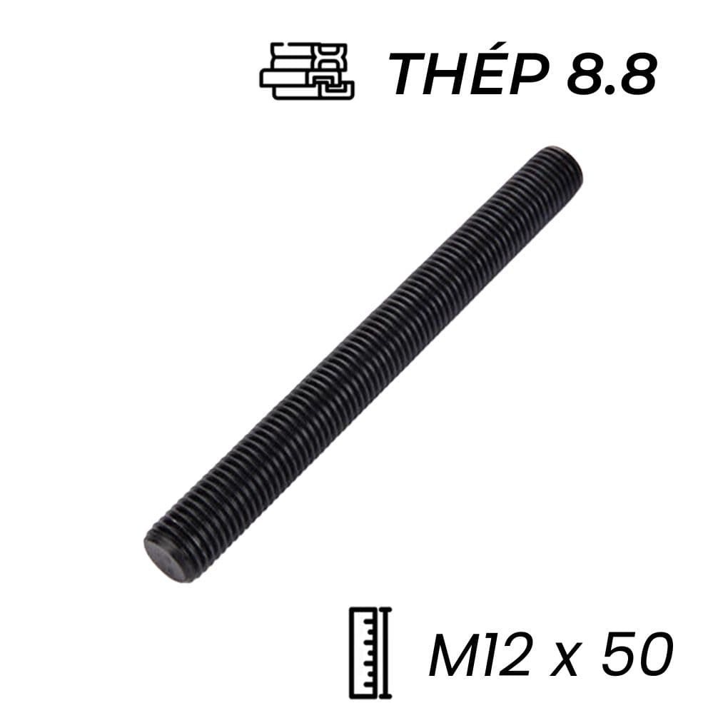 Guzong Thép Đen 8.8 M12x50