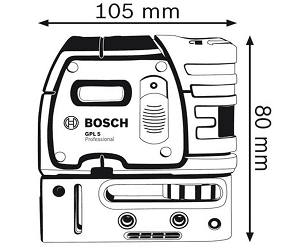 Bản vẽ kỹ thuật Máy Cân Mực Laser Tia Đỏ GPL 5 Bosch 0601066200