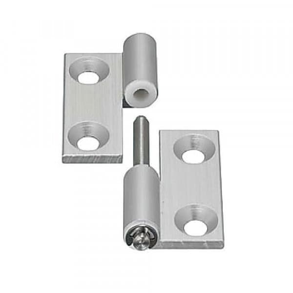 Bản Lề Phải Tháo Rời Nhôm Hợp Kim Mạ Anodized Trắng (HHPNR5) L 47 mm
