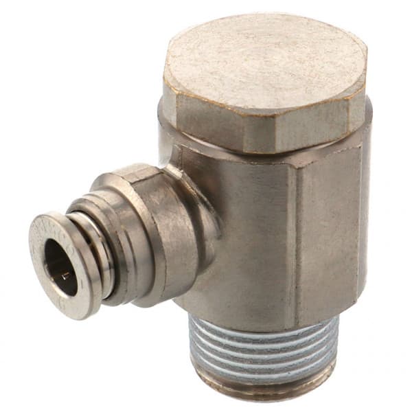 Đầu Nối Nhanh Khí Nén Cong 90° Đầu Lục Giác Trụ Ren Ngoài Pisco KH12-03-1-F