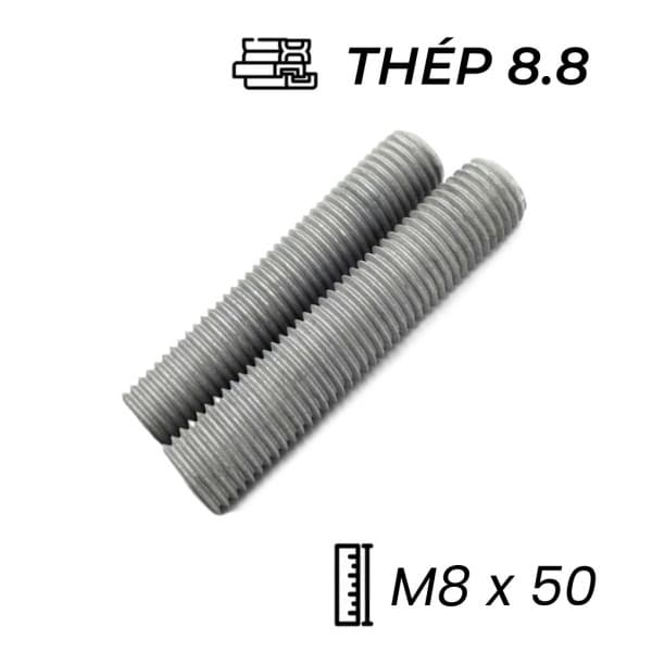 Guzong Thép Nhúng Nóng Kẽm 8.8 M8x50