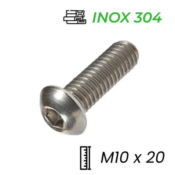 Lục Giác Chìm Mo Inox 304 ISO7380 M10x20