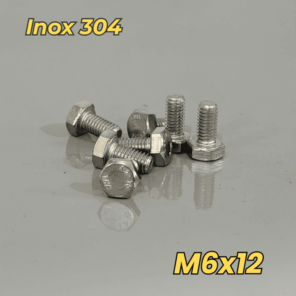 Bulong Inox 304 DIN933 M6x12