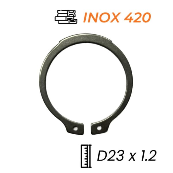 Phe Gài Trục Inox 420 DIN471 D23x1.2