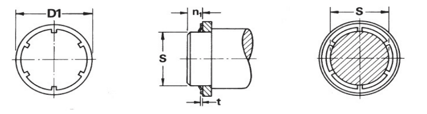 Bản vẽ kỹ thuật Phe Gài Trục Trơn Loại RESS Thép 65Mn D10mm