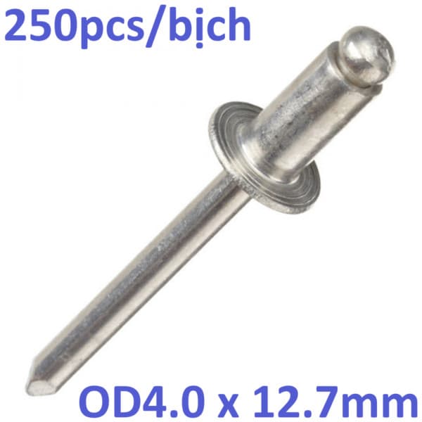 Rivet Nhôm OD4.0x12mm (250 Cái)