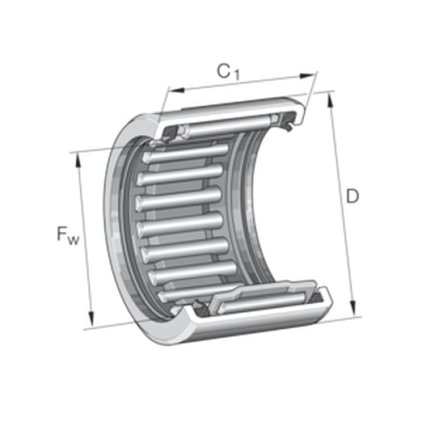 Vòng Bi Kim Vỏ Dập Kèm 2 Phớt Cao Su Tiếp Xúc 25x32x20mm INA HK2520-2RS-L271