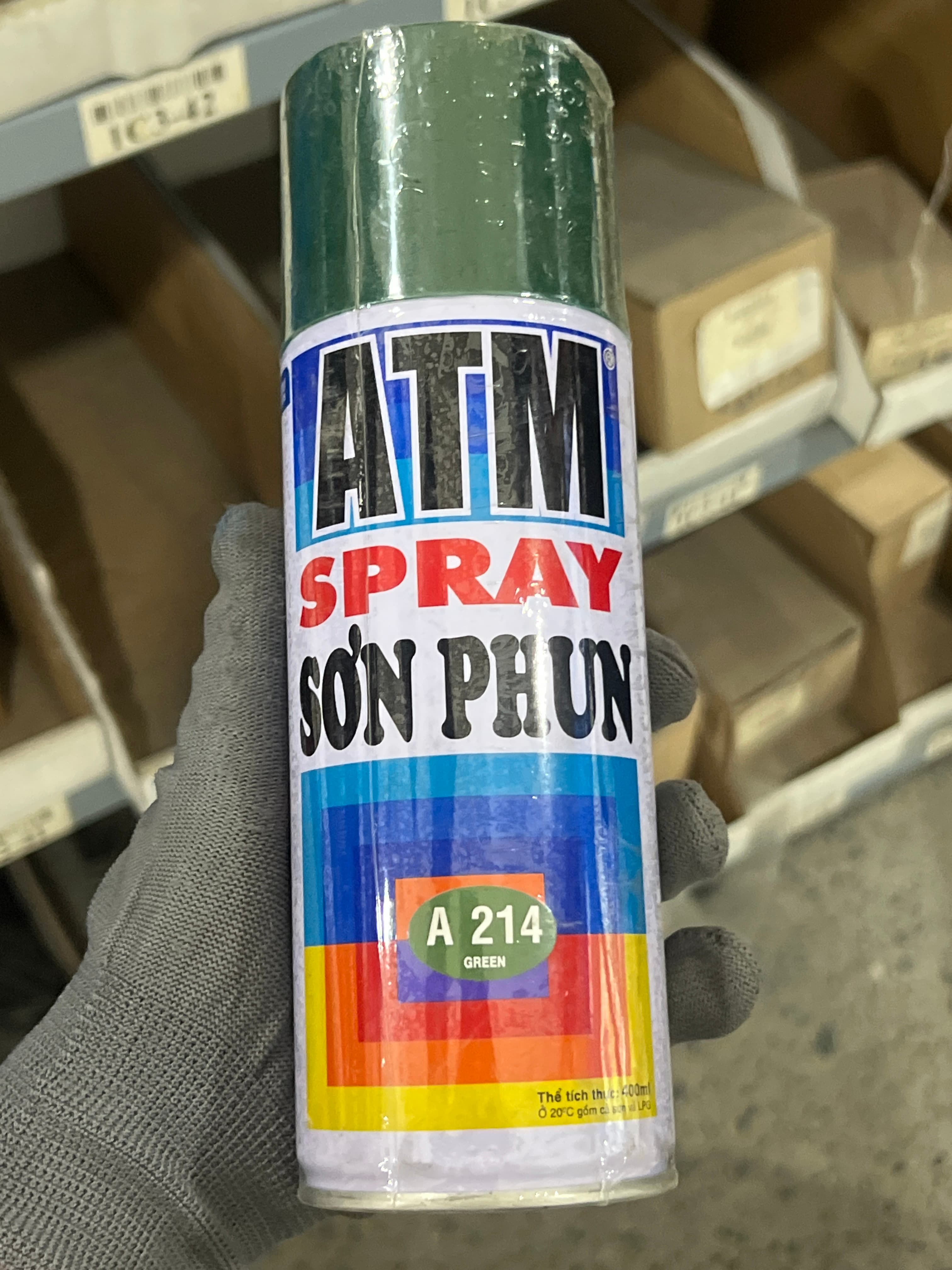 Sơn Xịt ATM A214 Màu Xanh Lá