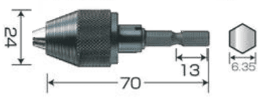 Bản vẽ kỹ thuật Đầu Vít Chuyển Đổi SDS Sang Lục Giác Anex AKL-160